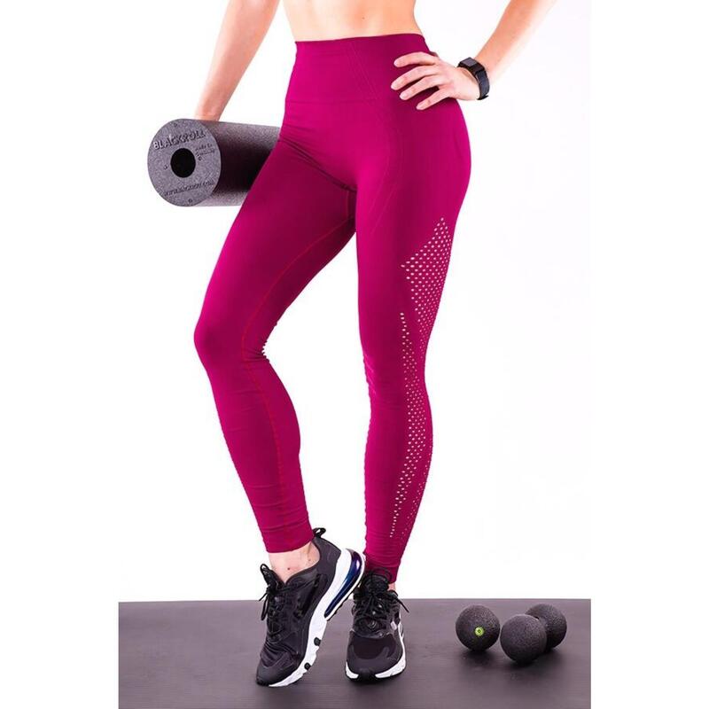 Modelujące pośladki legginsy sportowe na siłownię damskie 2skin SEAMLESS BURGUND