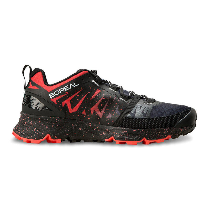 Zapatillas trail running Hombre SAURUS 2.0 BLACK/RED BOREAL Negros