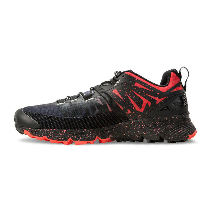 Zapatillas trail running Hombre SAURUS 2.0 BLACK/RED BOREAL Negros