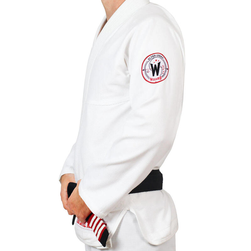 Kimono do brazylijskiego jiu jitsu Ground Game Wizard białe