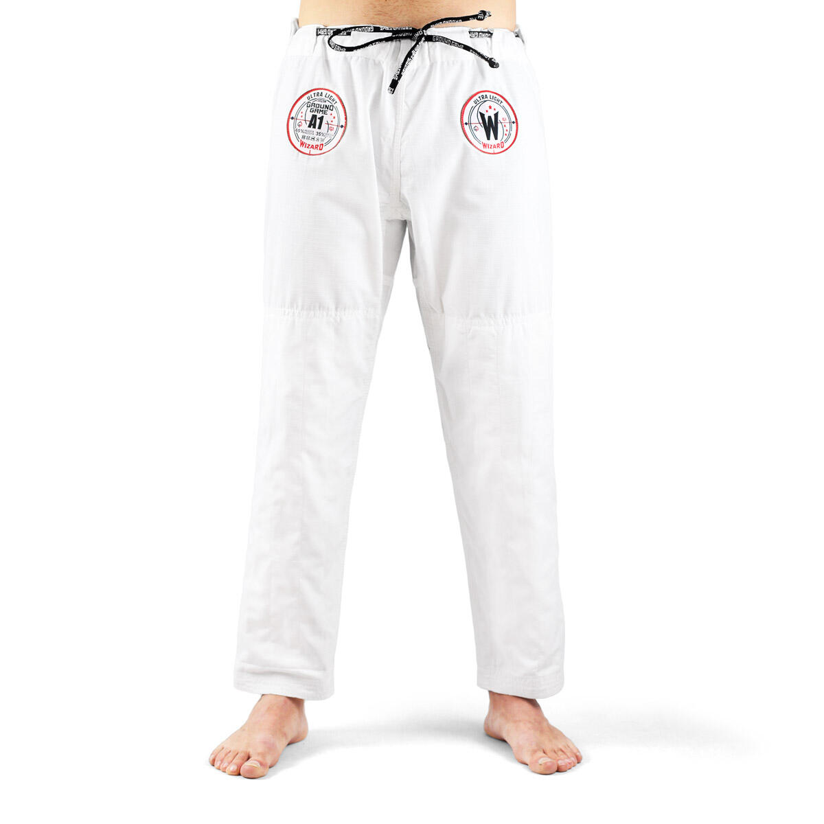 Kimono do brazylijskiego jiu jitsu Ground Game Wizard białe 5/7