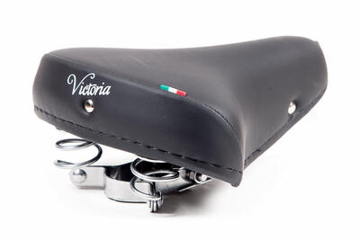 Victoria fietszadel met chromen veren -