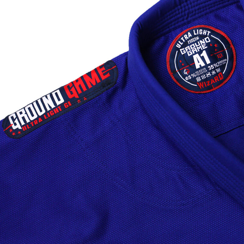 Kimono do brazylijskiego jiu jitsu Ground Game Wizard niebieskie