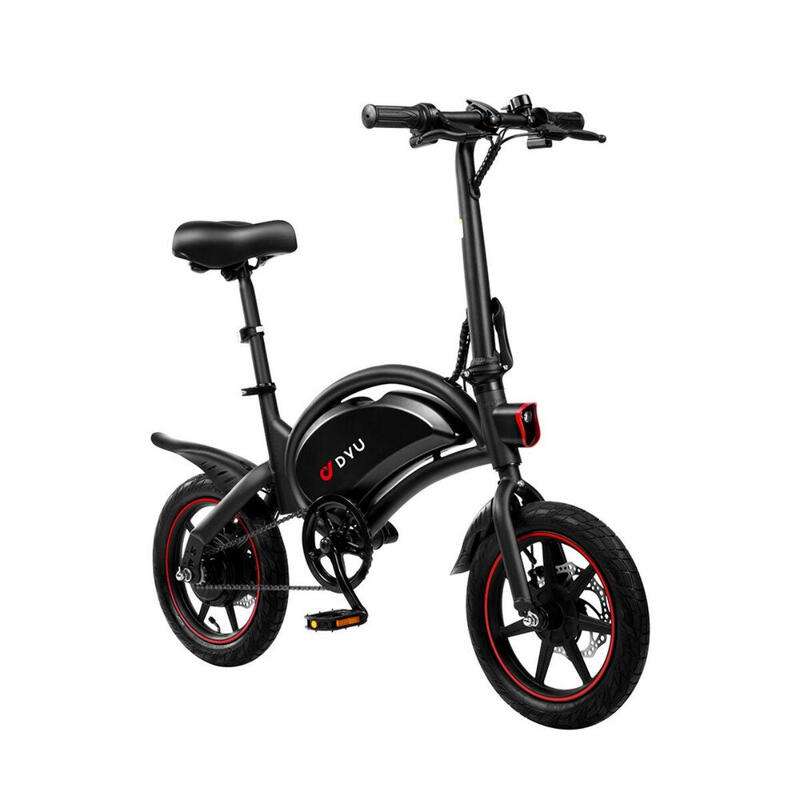 Elektrische Fiets DYU D3F - 250W Motor 36V10Ah Batterij 40KM Bereik - Zwart