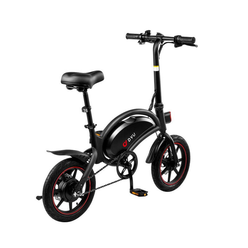 Elektrische Fiets DYU D3F - 250W Motor 36V10Ah Batterij 40KM Bereik - Zwart