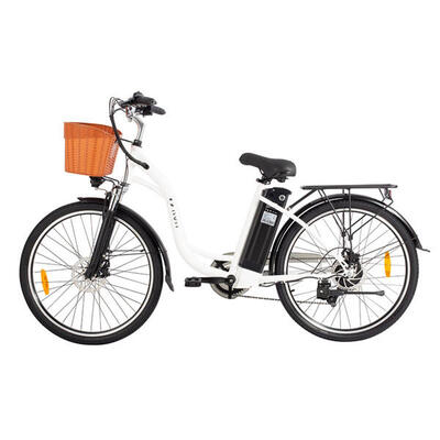 DYU C6 Bicicletta Elettrica 26" - 350W 36V 40km - Bianco