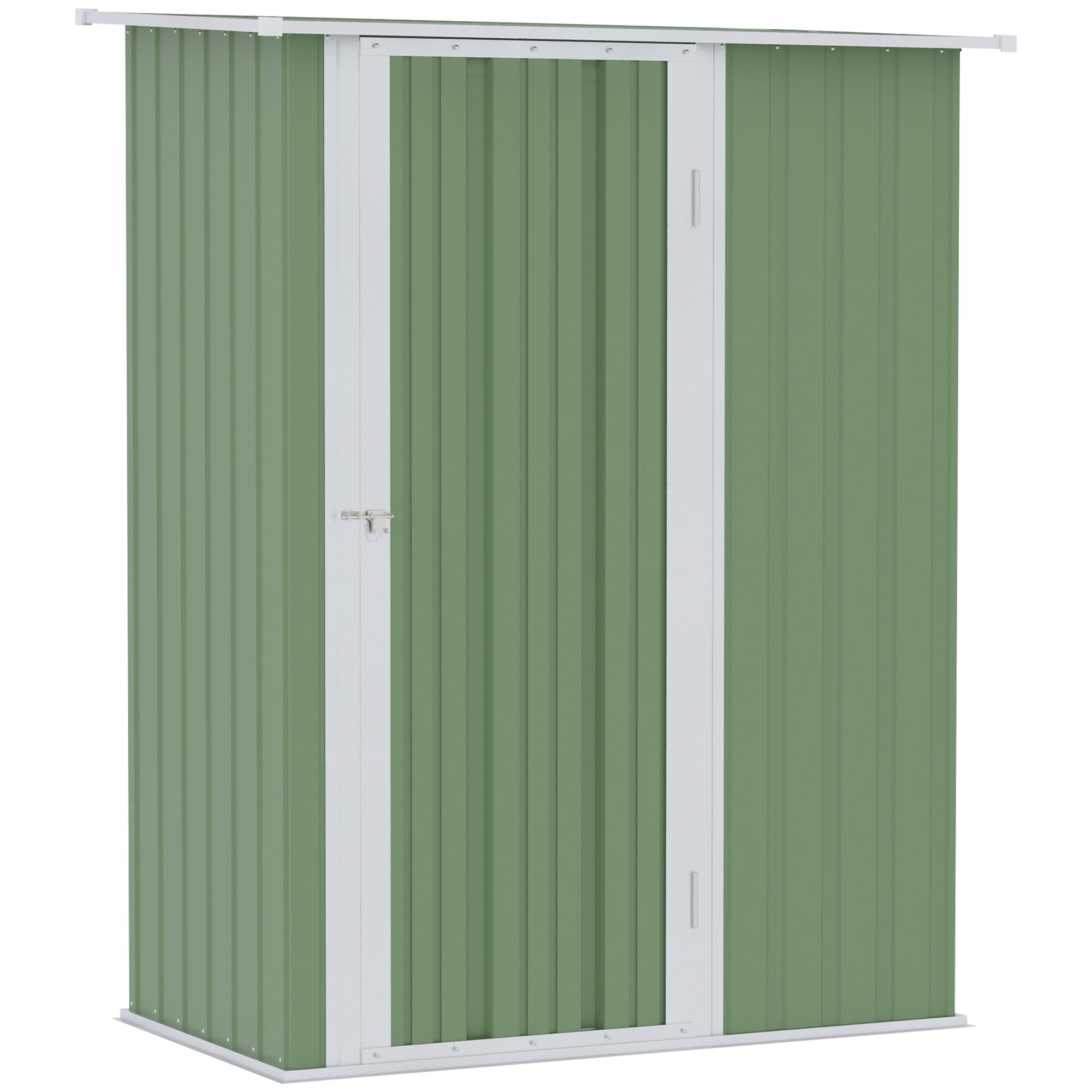 Abrigo de armazenamento outsunny 142x84x189 cm verde