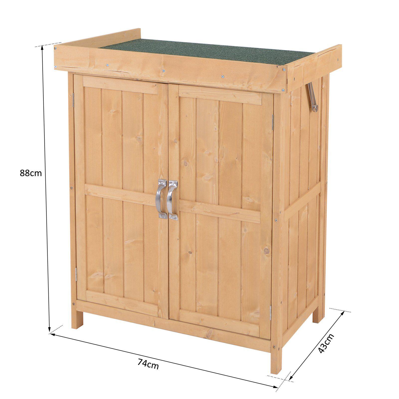Cobertizo de Madera Outsunny 74x43x88cm Madera Natural 1/7
