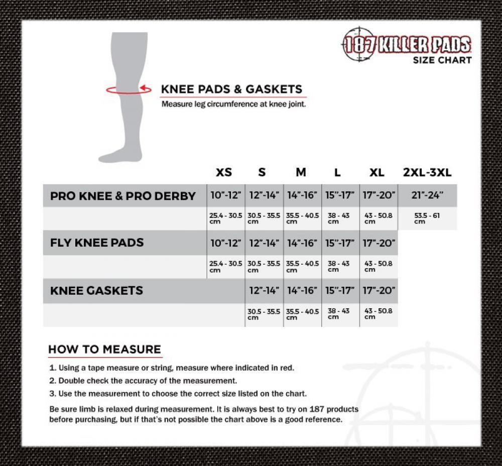 187 Killer Pads Knee Gasket BlackM 3/7