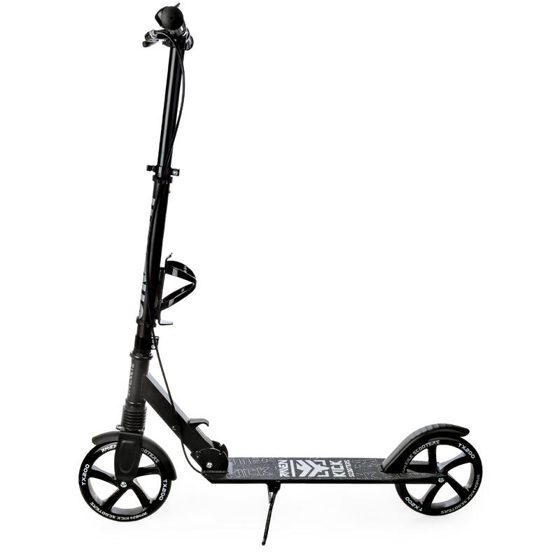 Scooter plegable Straight PRO 200mm con freno y suspensión Negro