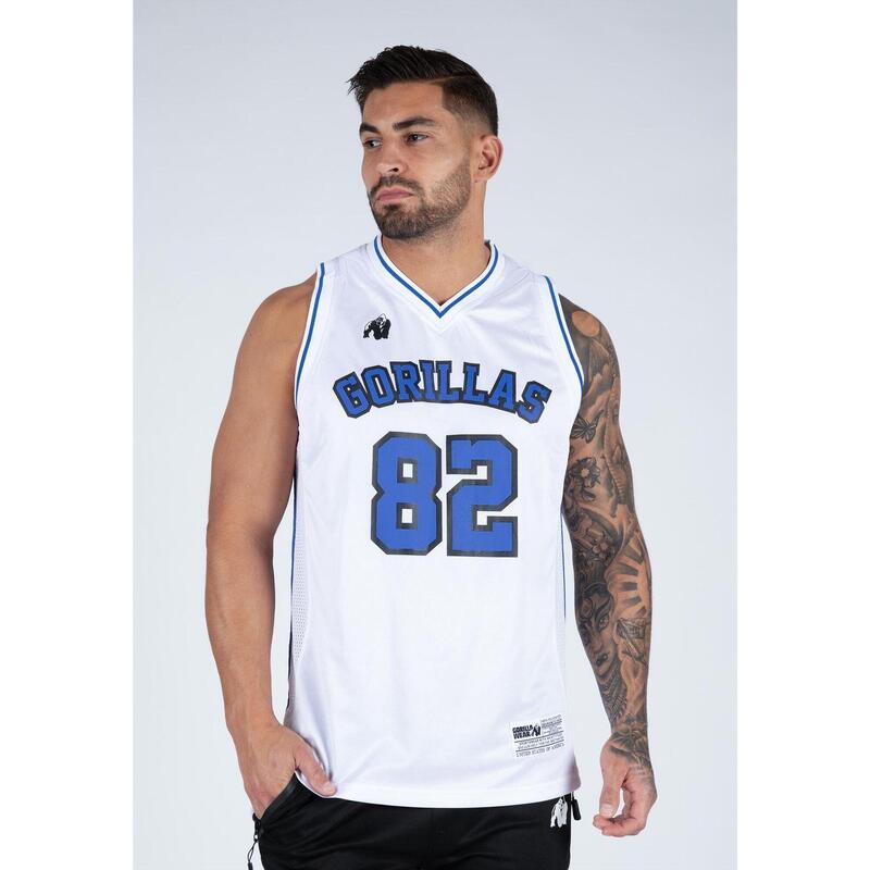 San Mateo Jersey Tank Top - White/Blue