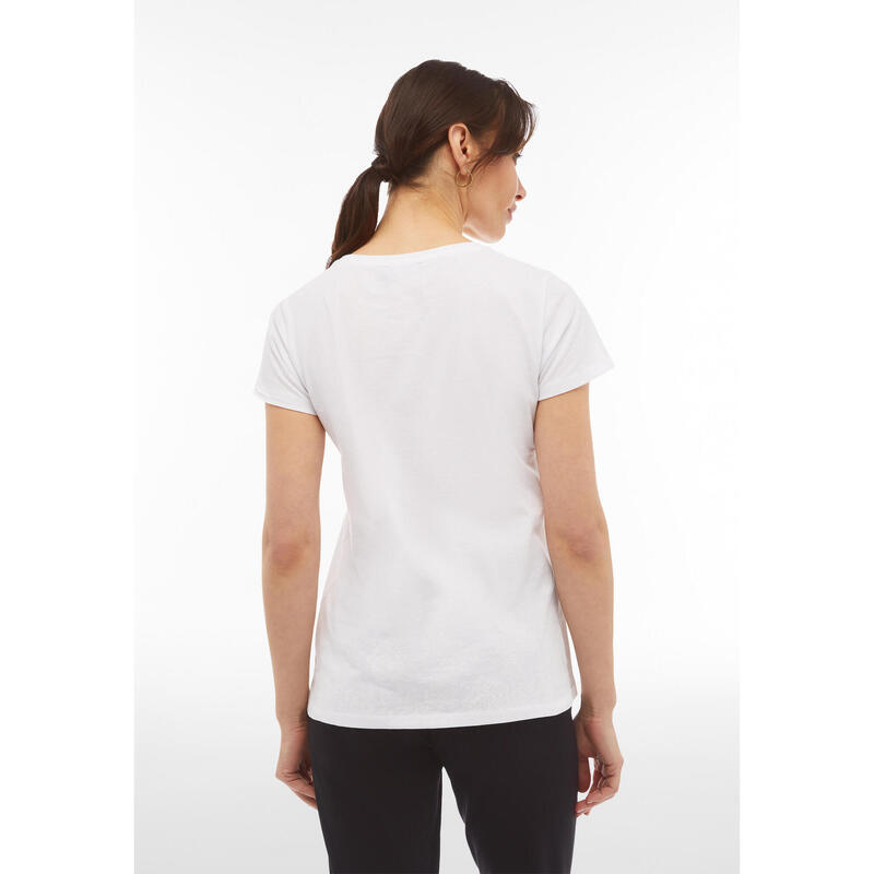 T-shirt in jersey con stampa paisley in tono sul fondo