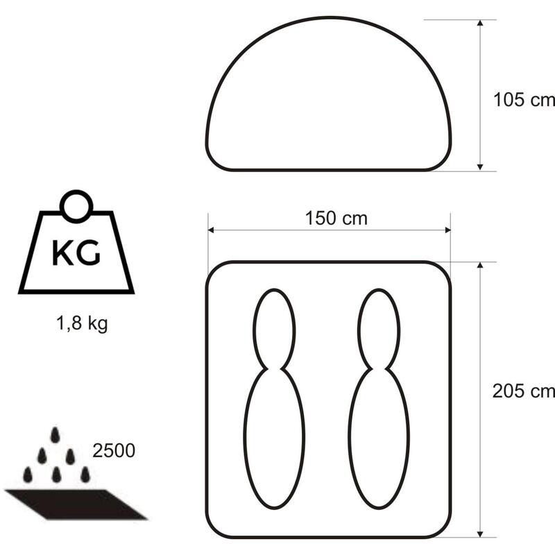 DOMEPACK 2 namiot  2-osobowy