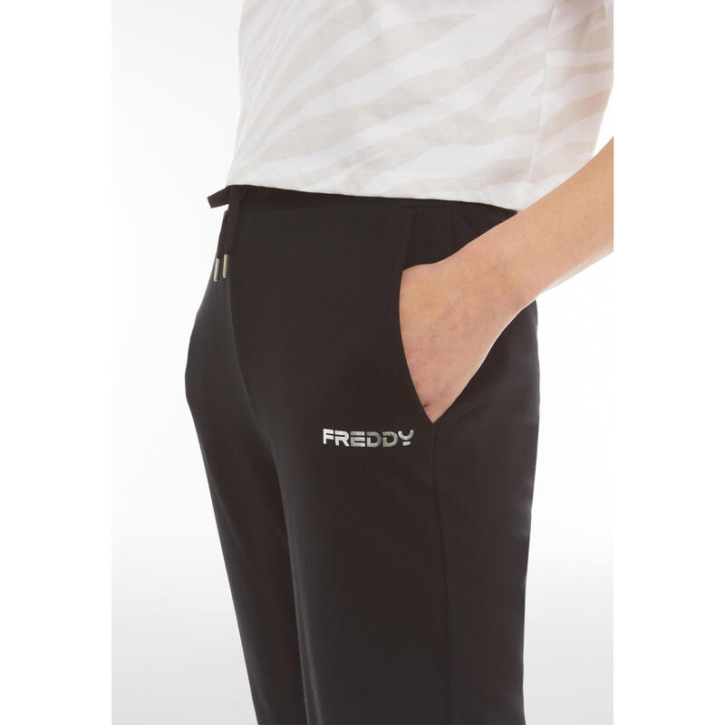 Pantaloni sportivi con stampe paisley su fianco e fondo