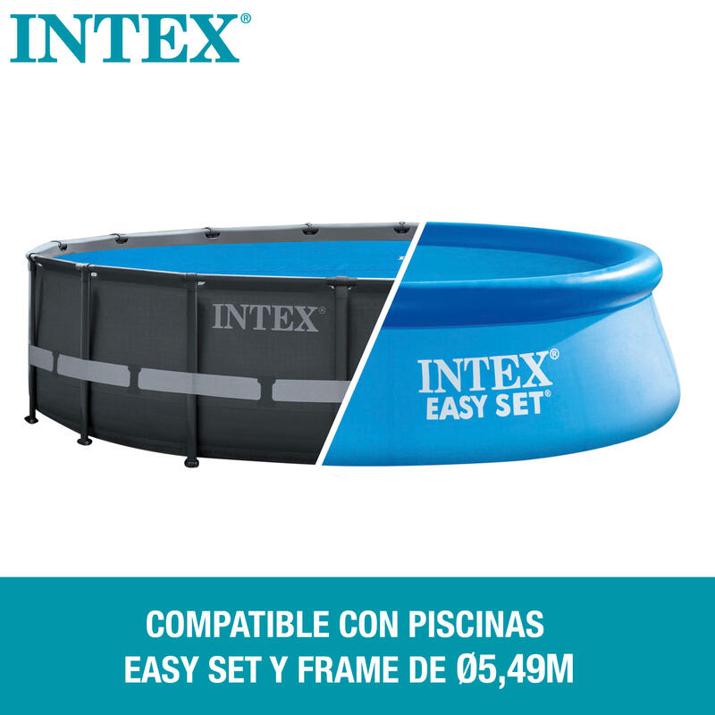Cobertor solar Intex piscinas Easy Set/Metal Frame Ø549 cm