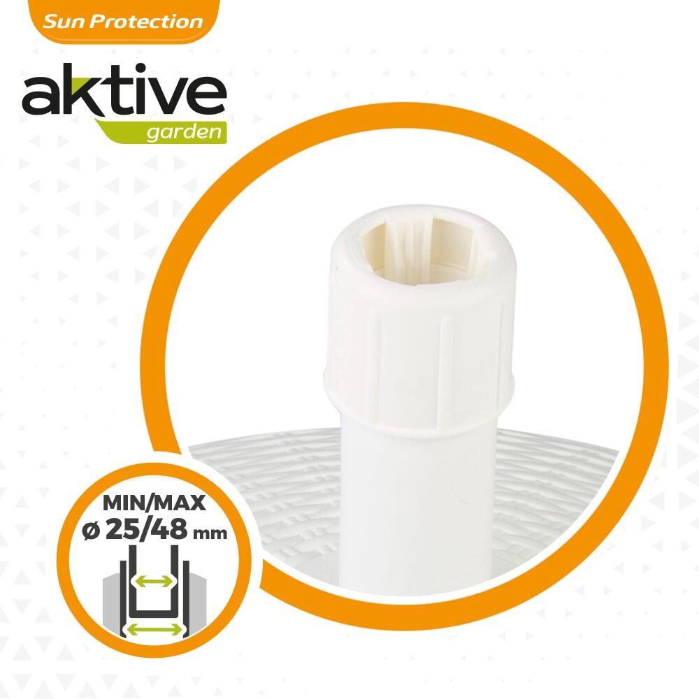 Base circulaire blanche pour parasol 25-48 mm Aktive 4/7