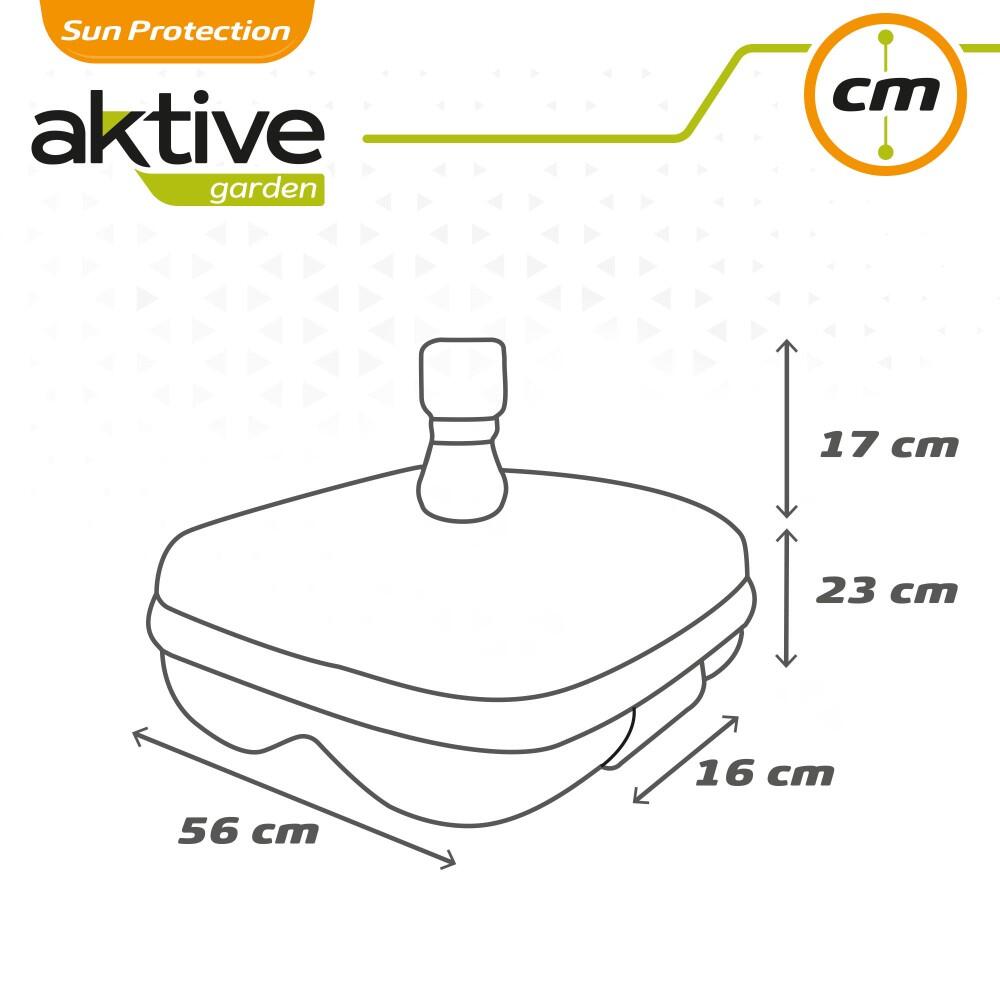 Base para guarda-sol quadrado branco Ø33-48 mm Aktive 7/7