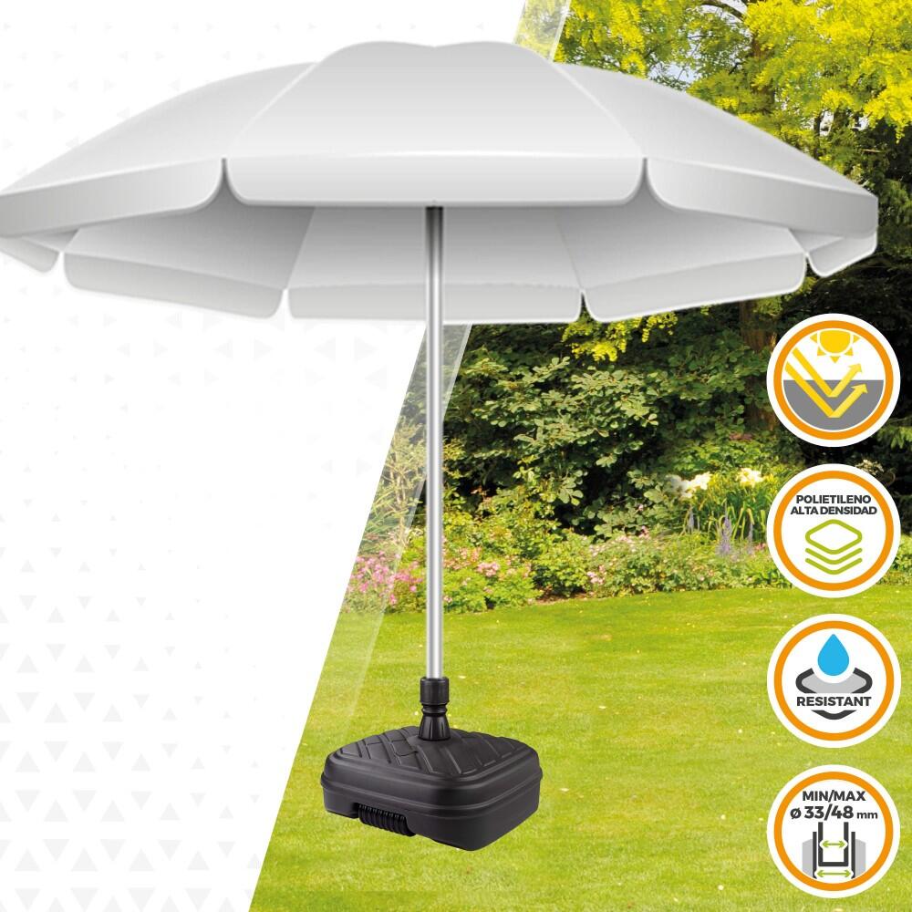 Base de parasol carrée anthracite Ø33-48 mm Aktive 2/7