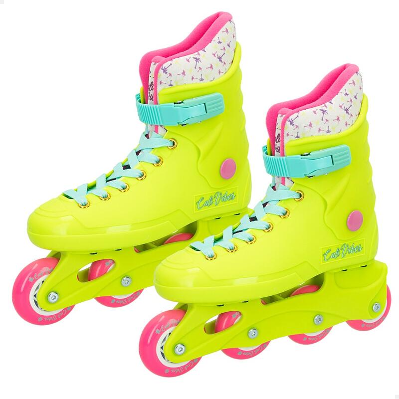 Patins em linha amarelo neon CB Riders