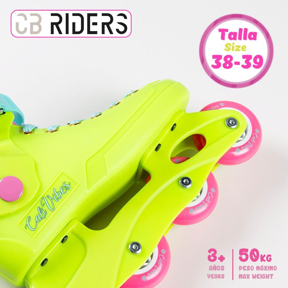 Rollers en ligne jaune fluo S. 38-39 CB Riders 3/7