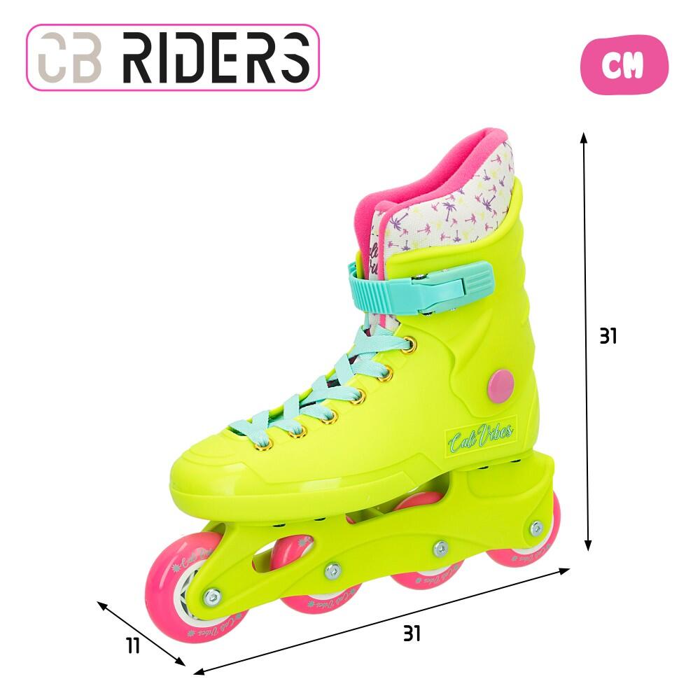 Rollers en ligne jaune fluo S. 38-39 CB Riders 4/7