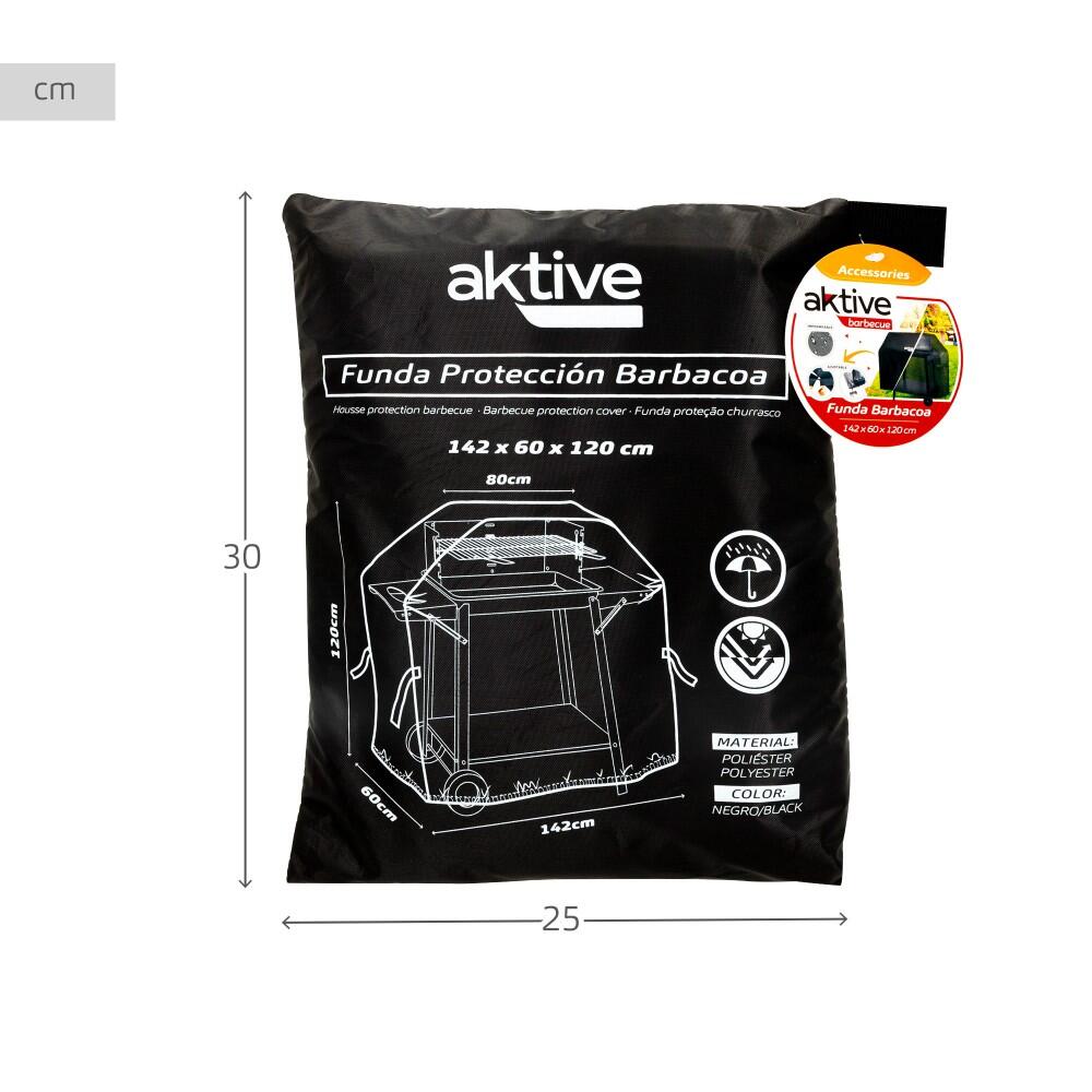 Funda para barbacoa impermeable 142x60x120 cm Aktive 7/7