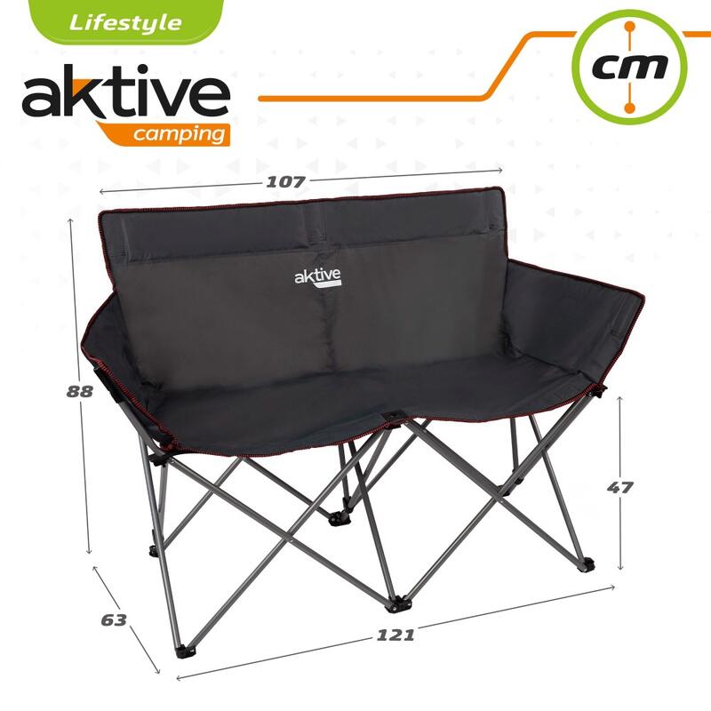 Cadeira de camping dupla dobrável Aktive