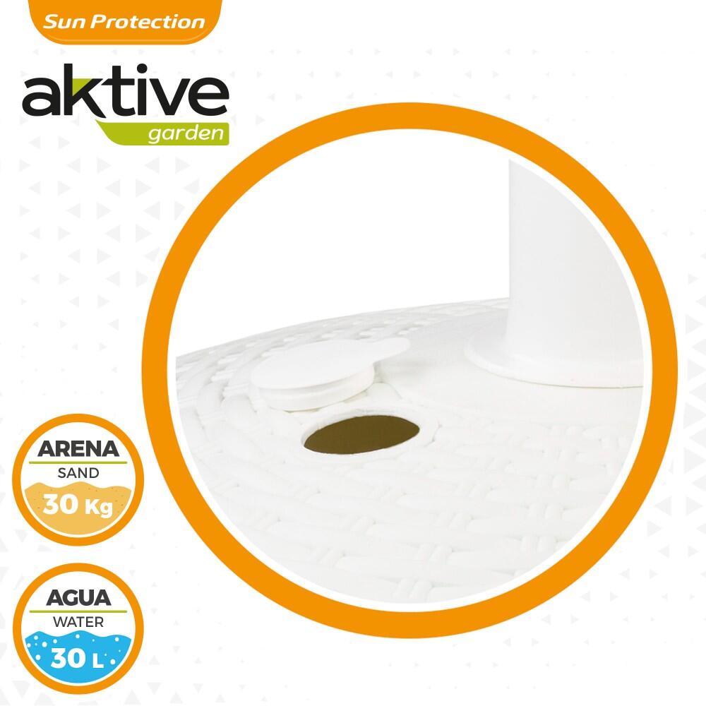 Base circulaire blanche pour parasol 25-48 mm Aktive 3/7