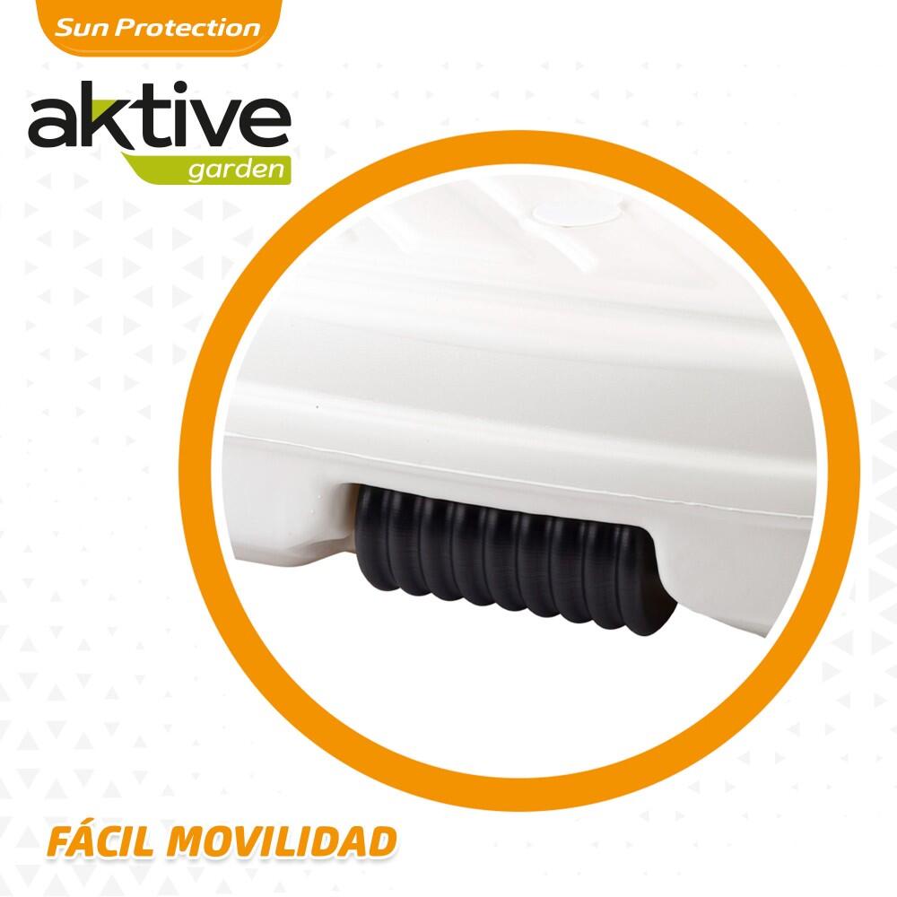 Base para guarda-sol quadrado branco Ø33-48 mm Aktive 3/7