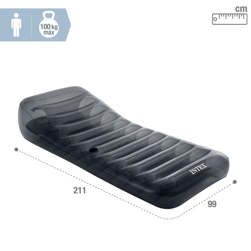 Matelas gonflable piscine - carbone