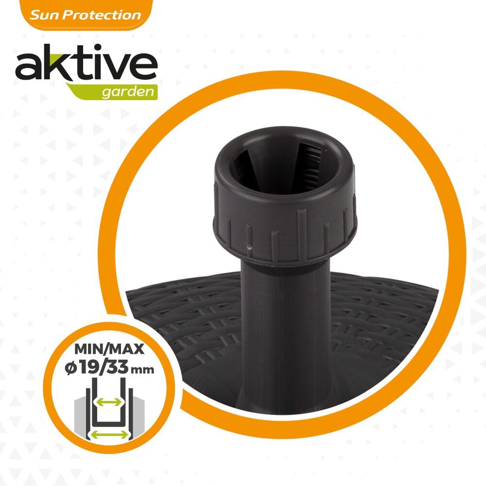 Base para sombrilla circular antracita 19-33 mm Aktive 4/7