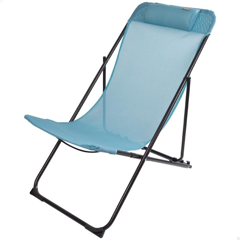 Cadeira de campismo dobrável azul com alça Aktive
