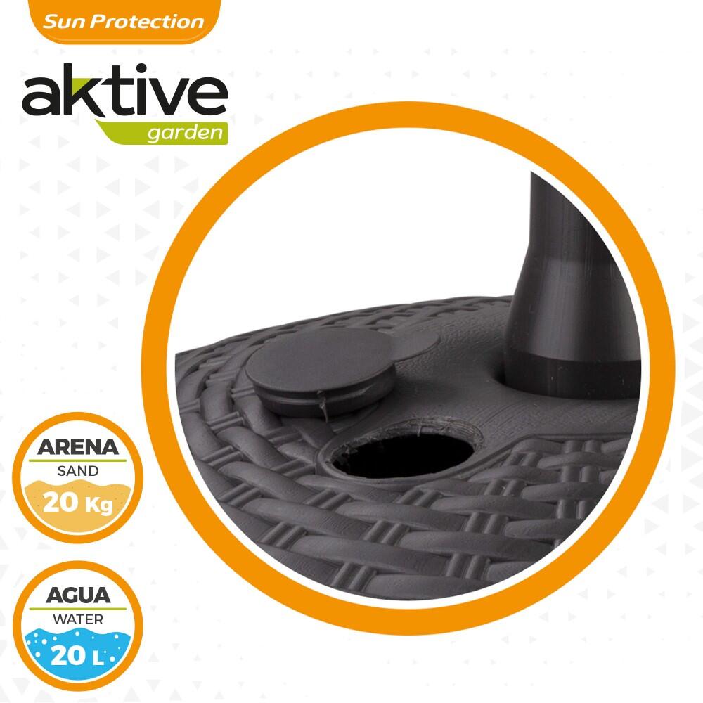 Base para sombrilla circular antracita 19-33 mm Aktive 3/7