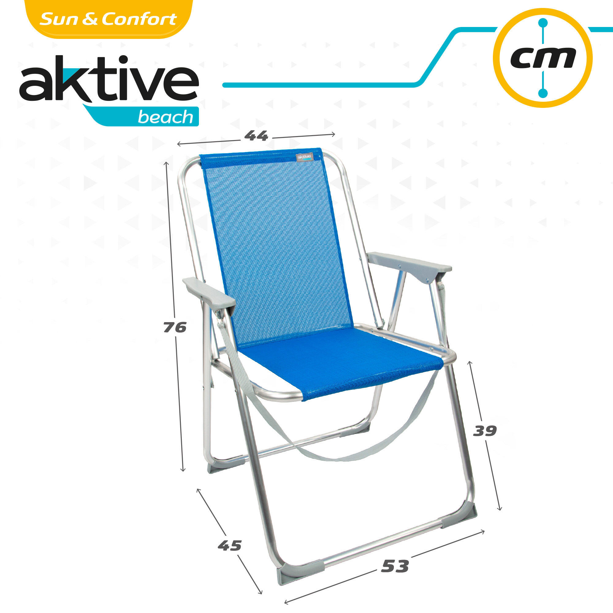 Silla de playa fija plegable Aktive 5/7
