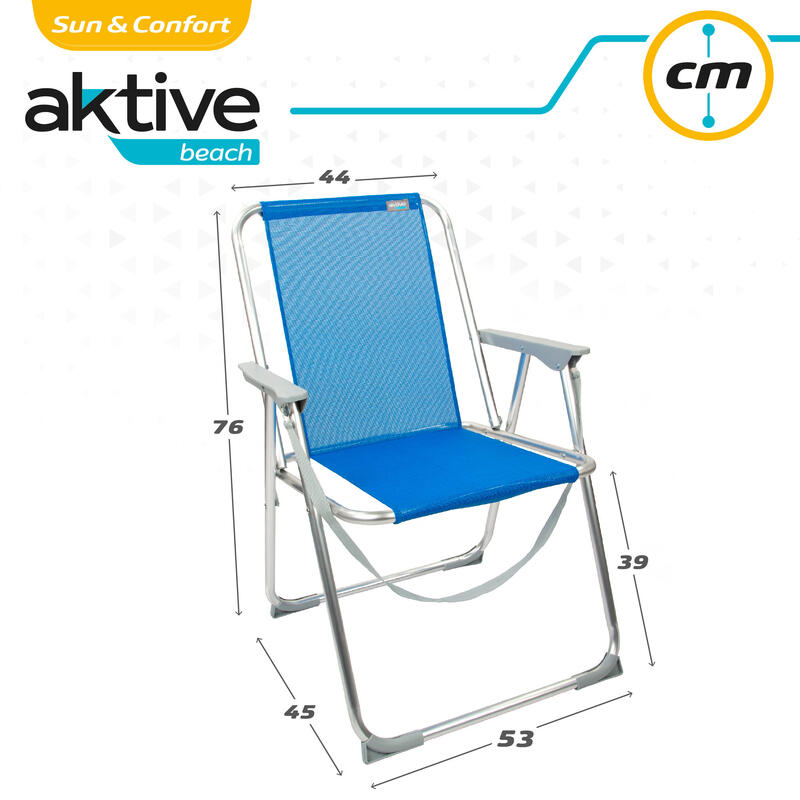 Silla de playa fija plegable Aktive