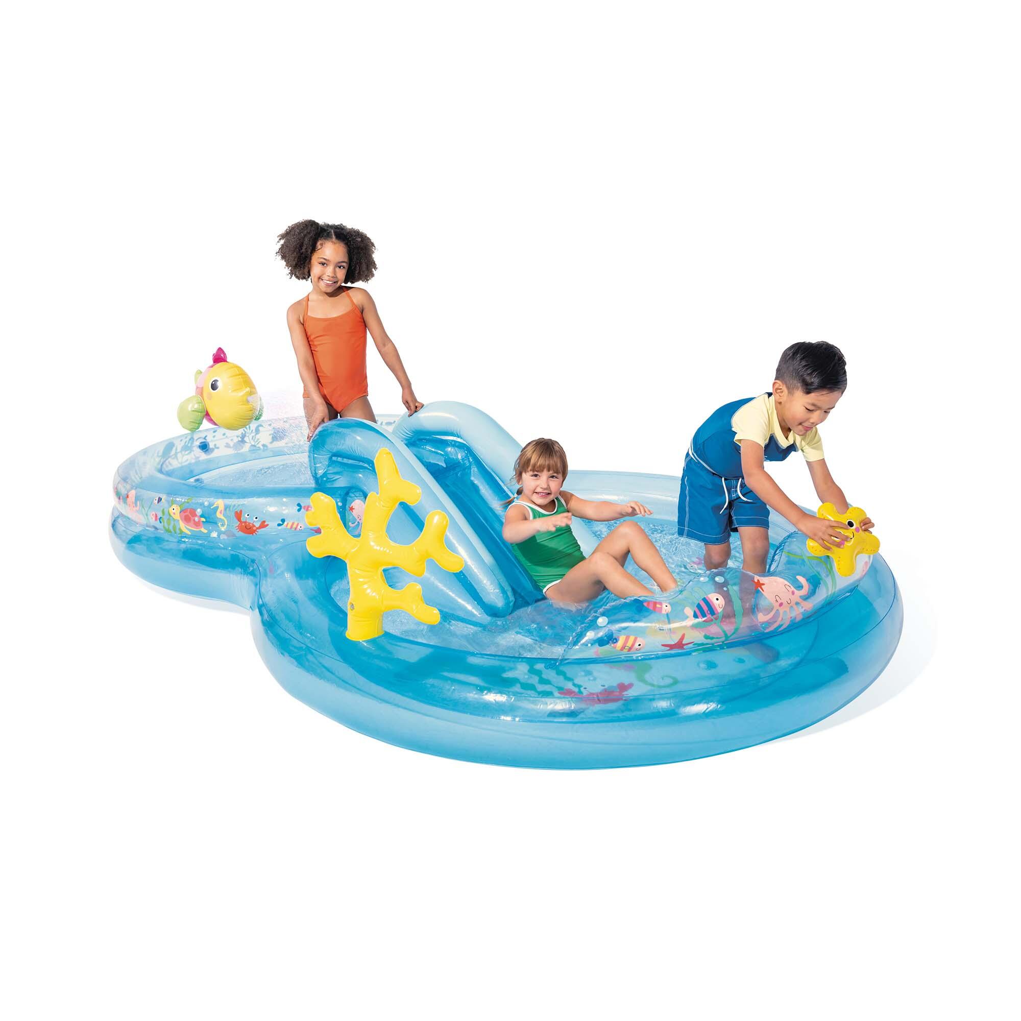 Centro de jogos aquático inflável sob o mar c/difusor  e estrela do mar INTEX 3/7