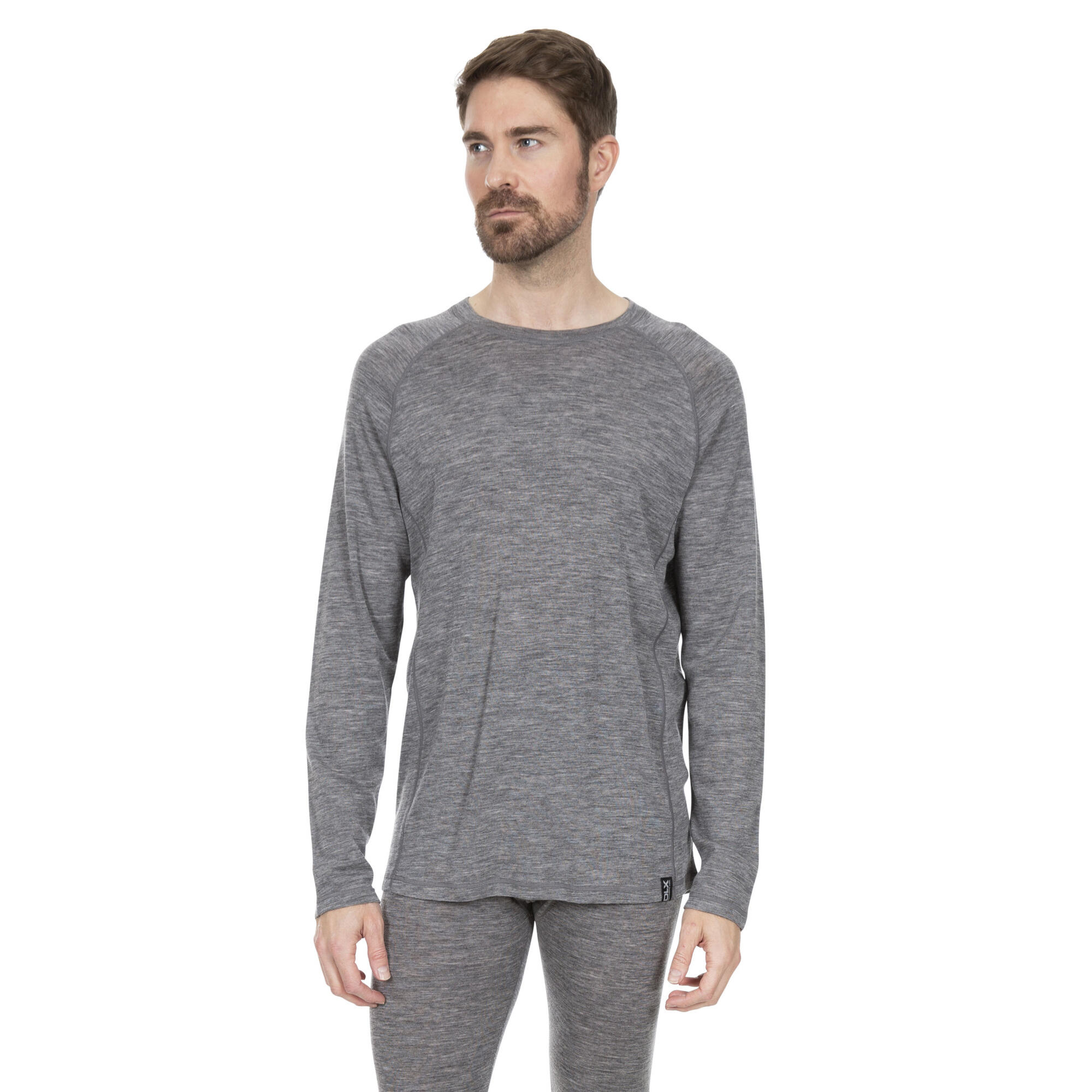 Camiseta Interior Deportiva Wexler DLX de Lana de Merino para Hombre Gris Oscuro 4/5
