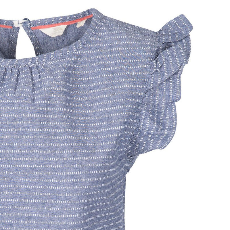 "Cathy" TShirt für Damen Weiß/Chambray-Stoff