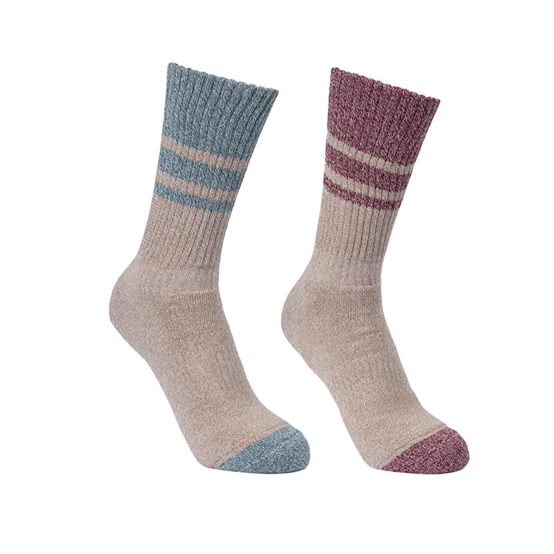 Hadley Socken Wandersocken, 2 Paar Damen Aqua meliert/Himbeere meliert