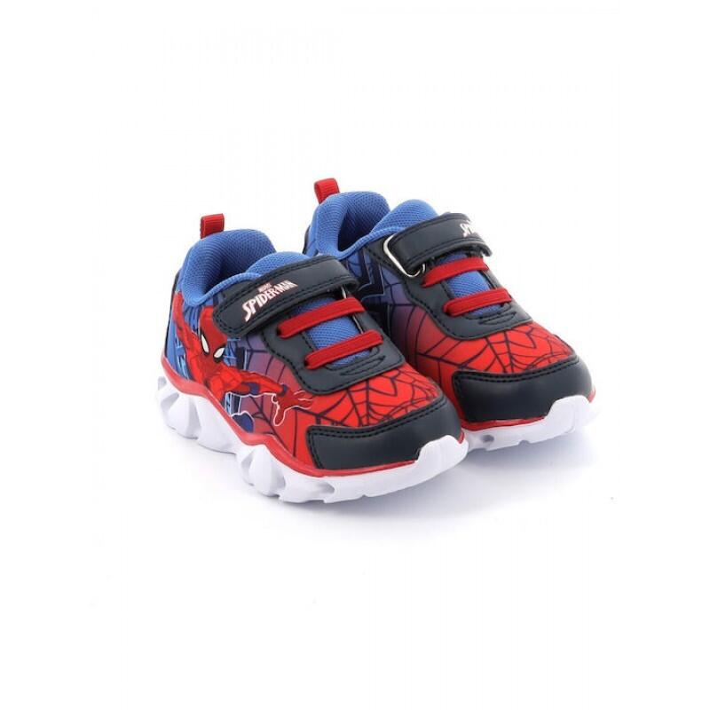 Scarpe bambino spider-man con luci - blu/rosso