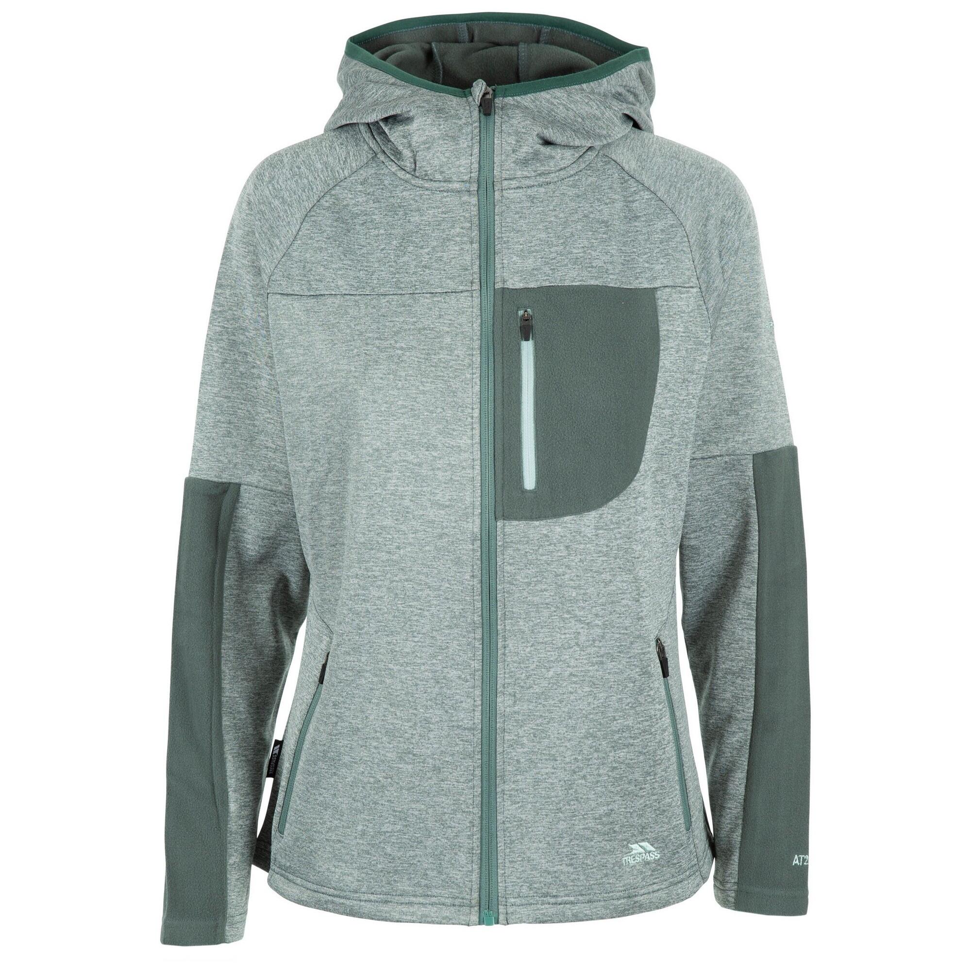 TRESPASS Womens/Ladies Trullo Melange AT200 Fleece Jacket (Spruce Green Marl)