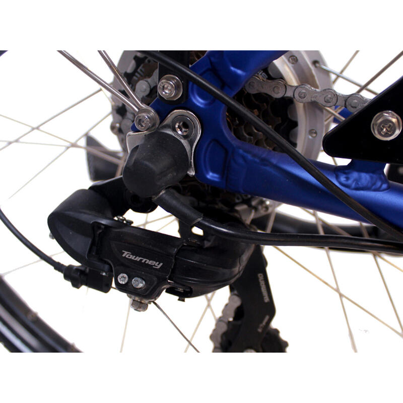 Elektrisches Damenrad Advanced Sport, 45 cm, 7 Gang, blau