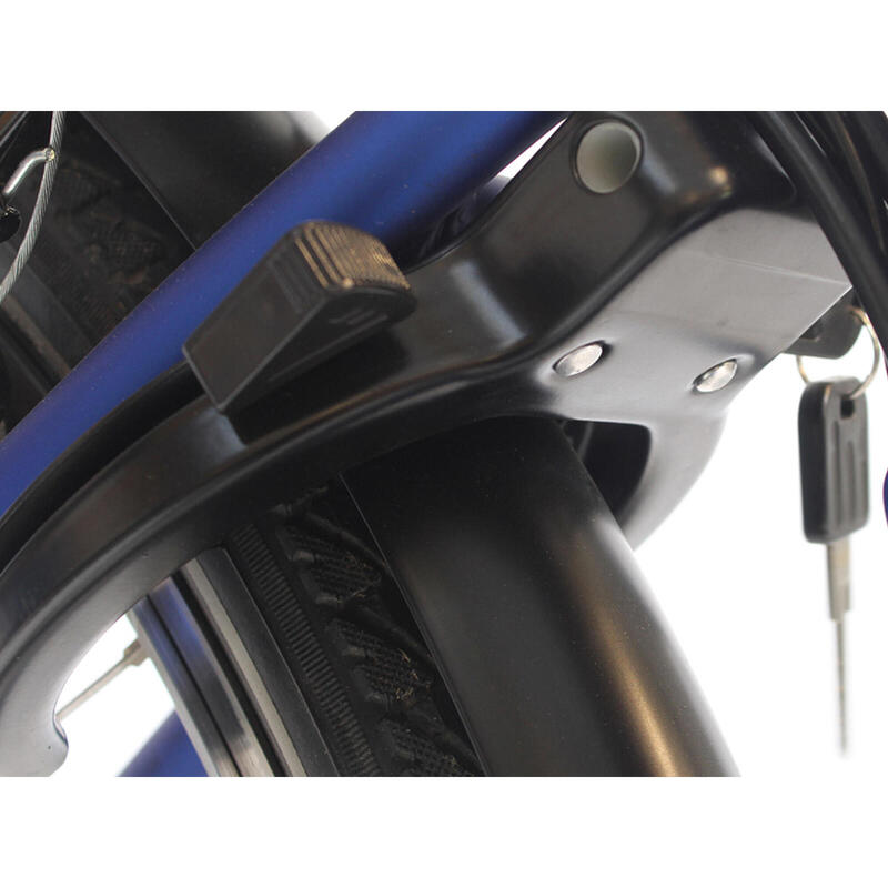 Elektrisches Damenrad Advanced Sport, 50 cm, 7 Gang, blau