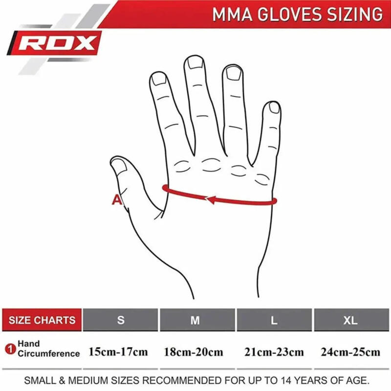 Grappling Gloves Model GGRF-12 - Zwart - XL