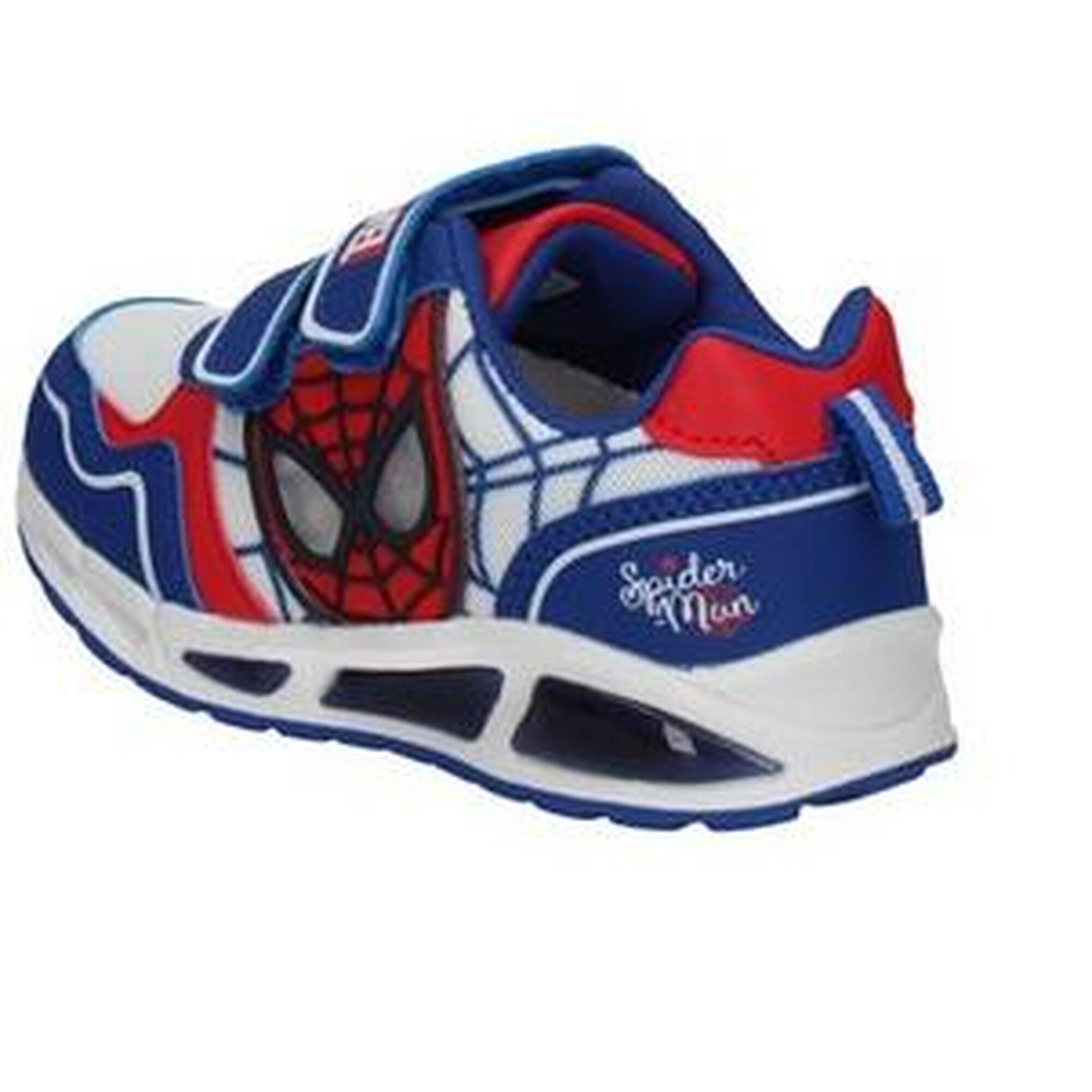 Scarpe bambino spider-man con luci - bianco/blu