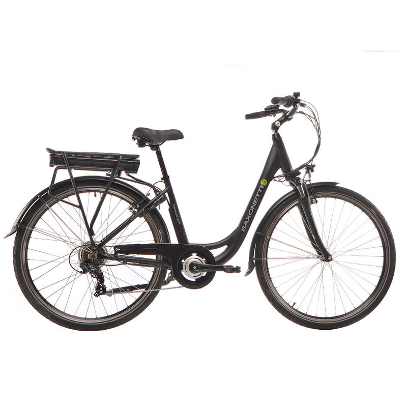 Elektrisches Damenfahrrad Advanced Sport, 45 cm, 7 Gang, schwarz