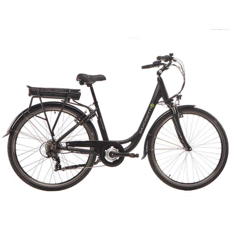 Vélo électrique femme Advanced Sport, 45 cm, 7 vitesses, noir