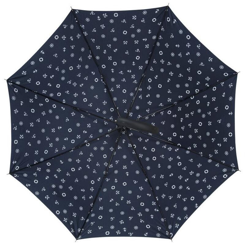 "Rainstorm" Faltbarer Regenschirm Damen und Herren Dunkel-Marineblau