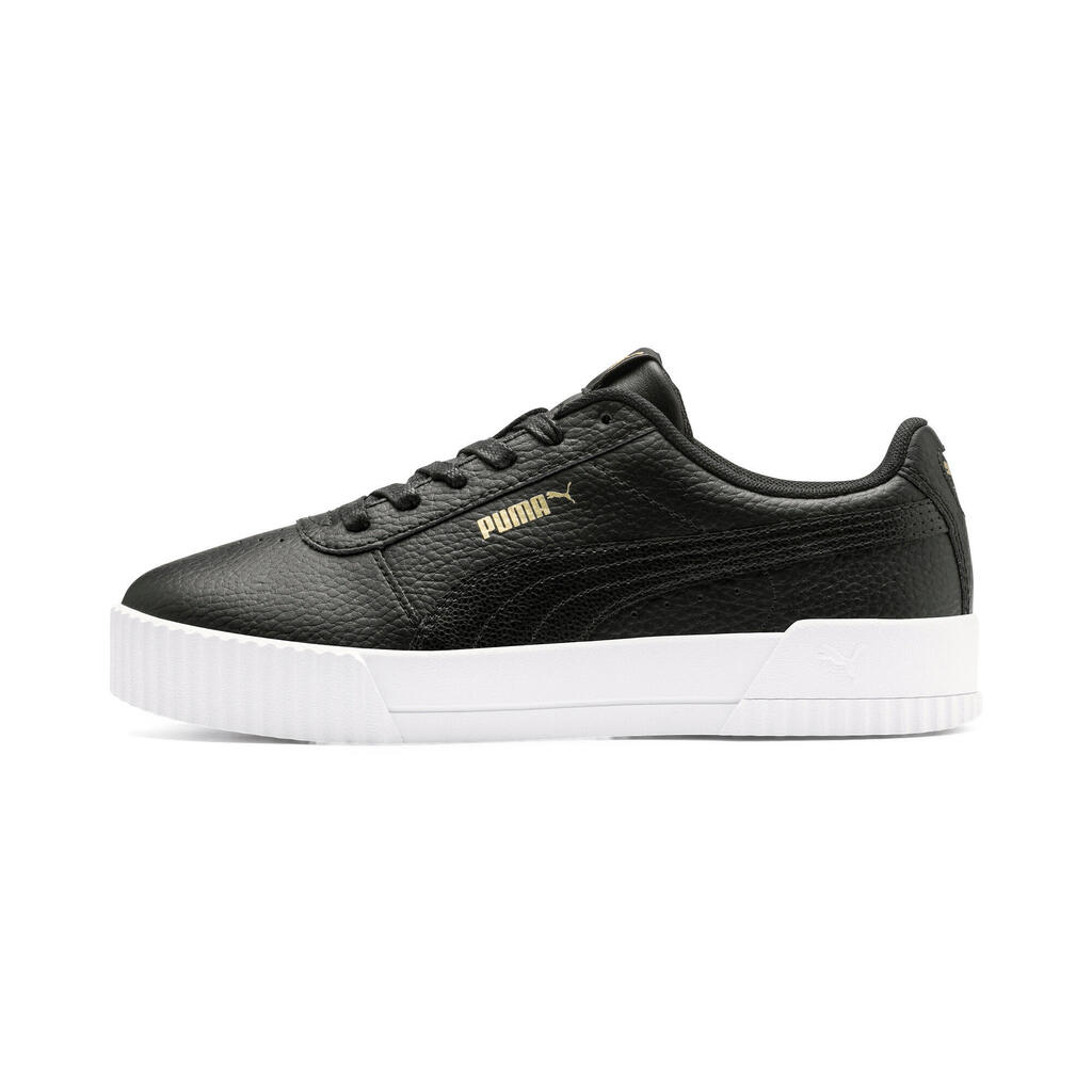 PUMA Womens Carina Lux Trainers Running Shoes - Black-Black