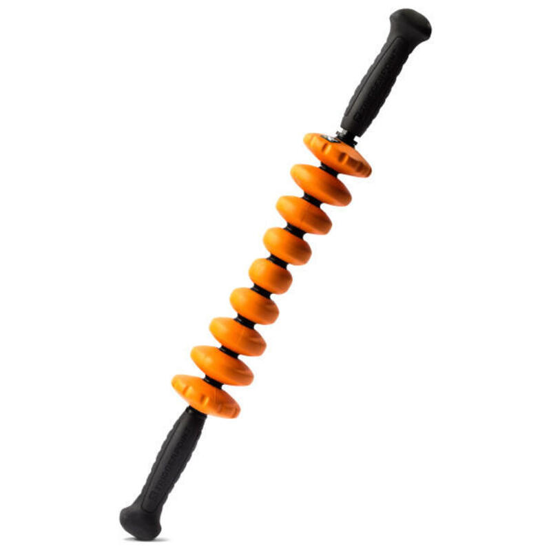 Schuimroller Grid STK Contour - Zwart / Oranje - Massage Accessoire